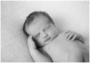 black and white baby portraits of newborn boy